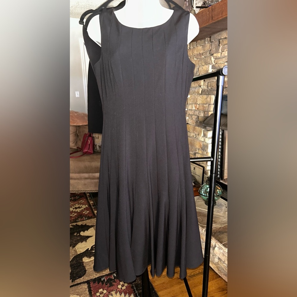Calvin Klein Black Trumpet Sheath Dress